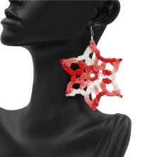 Handgefertigte Ohrringe aus Baumwolle Kunsthandwerk Ticino