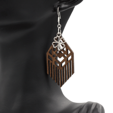 Boucles d'oreilles en bois
