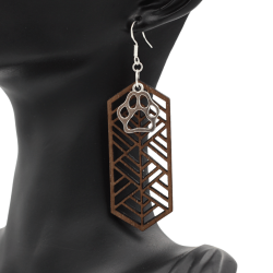 Boucles d'oreilles en bois