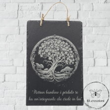 quadro in ardesia dedicata ad una maestra o maestro