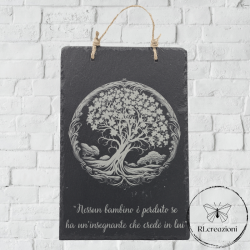 quadro in ardesia dedicata ad una maestra o maestro