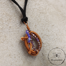 Collana in rame realizzata a mano. Idea regalo. Prodotti artigianali fatti a mano in Ticino