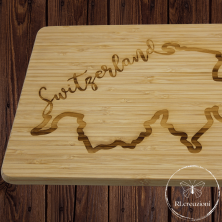 Tagliere in legno di bambù "Switzerland"