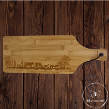 Tagliere  con incisione laser. Alpe. Personalizzabile su richiesta.