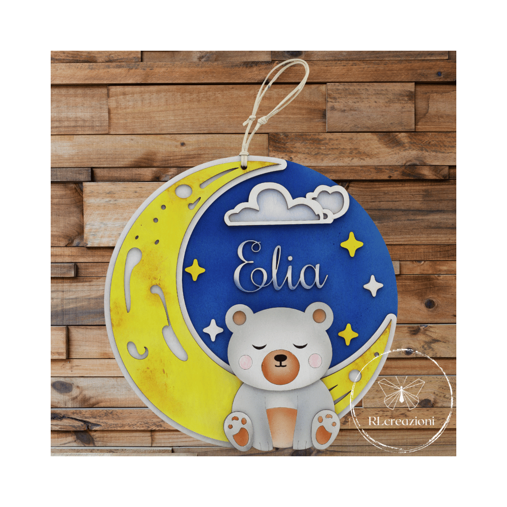 Tableau en bois Elia. Personnalisé sur demande.