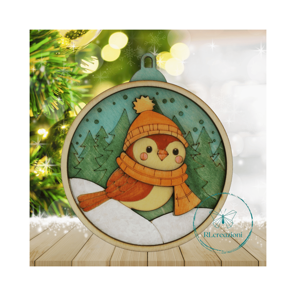 Décoration de sapin de Noël. Découpée au laser et peinte à la main. Décoration de sapin de Noël. Découpée au laser et peinte à la main.