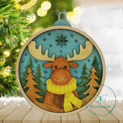 décoration pour le sapin de Noël. Découpé au laser et peint à la main