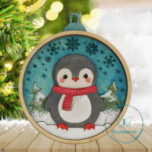 décoration pour le sapin de Noël. Découpé au laser et peint à la main