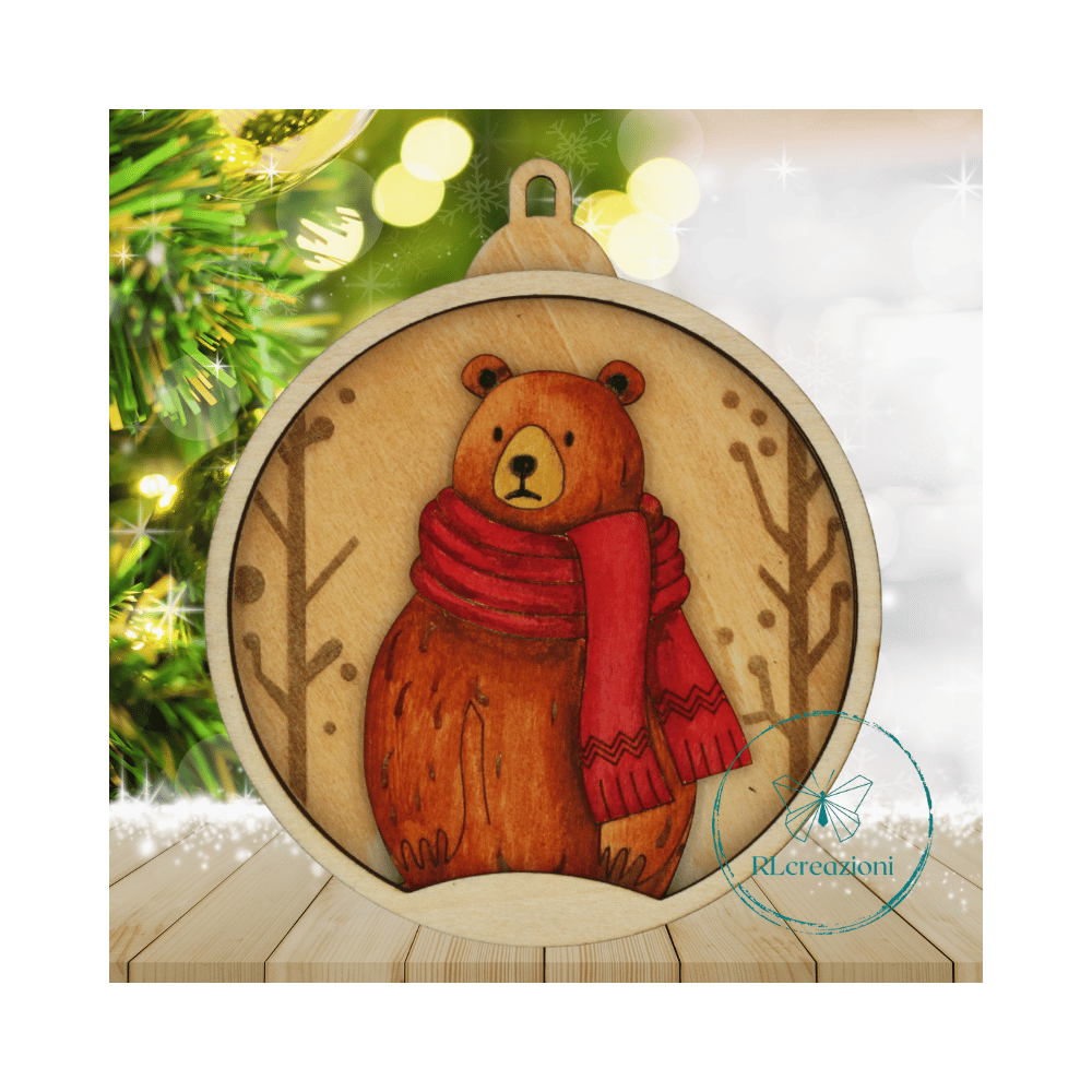 decorazione per l'albero di Natale. Realizzata con taglio laser e dipinta a mano decorazione per l'albero di Natale. Realizzata con taglio laser e dipinta a mano