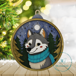 décoration pour l'arbre de Noël. Découpé au laser et peint à la main