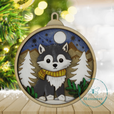 décoration pour le sapin de Noël. Découpé au laser et peint à la main