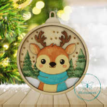 Décoration en bois "cerf"
