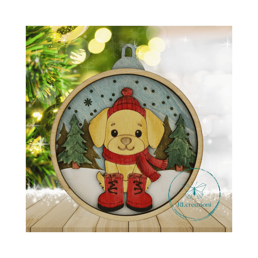 Décoration de sapin de Noël. Découpée au laser et peinte à la main. Décoration de sapin de Noël. Découpée au laser et peinte à la main.