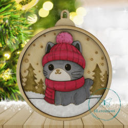 décoration pour le sapin de Noël. Découpé au laser et peint à la main