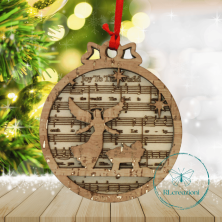 decorazione per l'albero di Natale. Realizzata con taglio laser