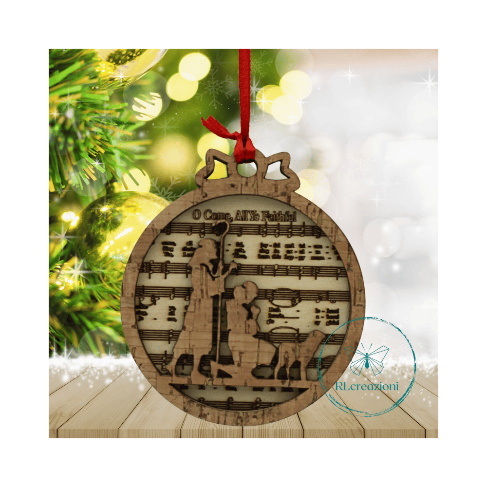 decorazione per l'albero di Natale. Realizzata con taglio laser decorazione per l'albero di Natale. Realizzata con taglio laser