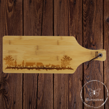 Tagliere  con incisione laser. Alpe. Personalizzabile su richiesta.