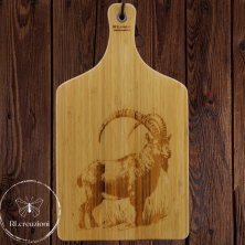 tagliere in legno di bambù cin incisione laser
