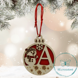 Decorazione per l'albero di Natale. Realizzata con taglio laser. Lettera A