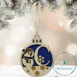 Decorazione per l'albero di Natale. Realizzata con taglio laser. Lettera C