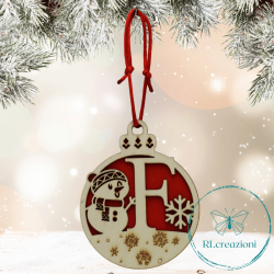 une décoration spéciale pour l'arbre de Noël. Lettre 'F'. Personnalisation sur demande