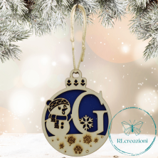 Decorazione per l'albero di Natale. Realizzata con taglio laser. Lettera G