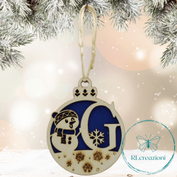 Decorazione per l'albero di Natale. Realizzata con taglio laser. Lettera G