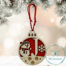 Decorazione per l'albero di Natale. Realizzata con taglio laser. Lettera J