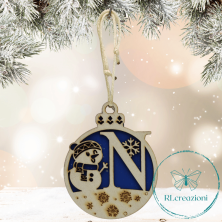 Decorazione per l'albero di Natale. Realizzata con taglio laser. Lettera M