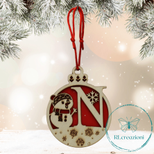 une décoration spéciale pour l'arbre de Noël. Lettre "N". Personnalisation sur demande