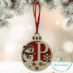 une décoration spéciale pour l'arbre de Noël. Lettre 'P'. Personnalisation sur demande