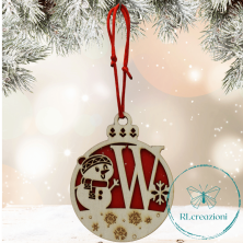 une décoration spéciale pour l'arbre de Noël. Lettre 'W'. Personnalisation sur demande
