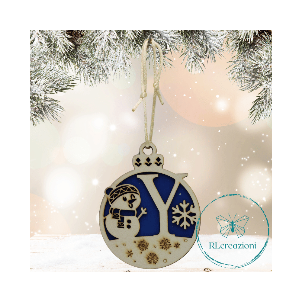 une décoration spéciale pour l'arbre de Noël. Lettre "Y". Personnalisation sur demande
