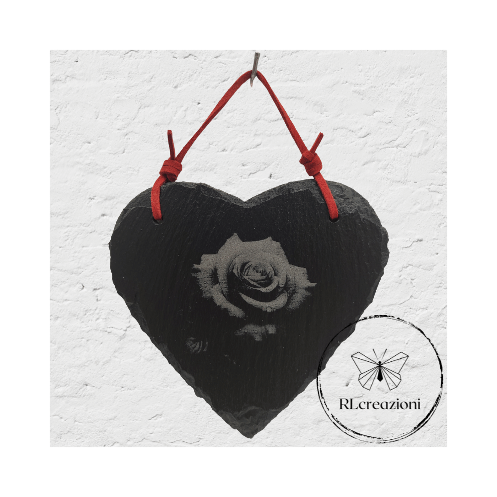 mini tableau ardoise avec gravure laser. Rose mini tableau ardoise avec gravure laser. Rose