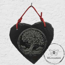 mini quadro in ardesia con incisione laser. Albero della vita