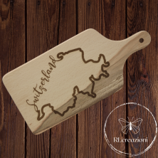 tagliere con incisione laser "Svizzera". Personalizzato su richiesta