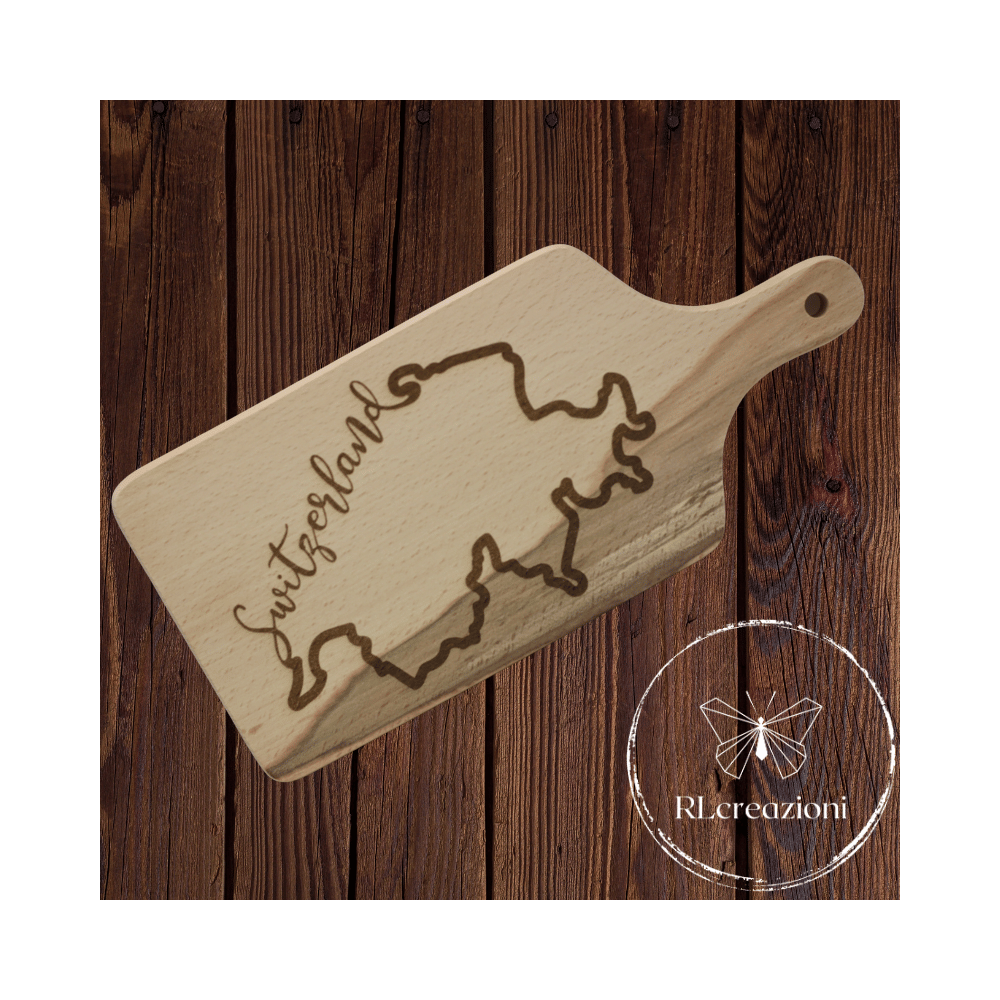 tagliere con incisione laser "Svizzera". Personalizzato su richiesta tagliere con incisione laser "Svizzera". Personalizzato su richiesta