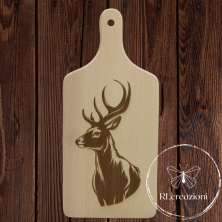 Planche à découper avec gravure laser 'cerf'. Personnalisation sur demande Planche à découper avec gravure laser 'cerf'. Personnalisation sur demande