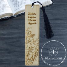 Segnalibro in legno "Il potere é sapere. È tu stai leggendo"