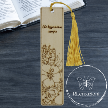 Marque-page en bois "Celui qui lit grandit, toujours"