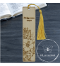 Marque-page en bois "Celui qui lit grandit, toujours"