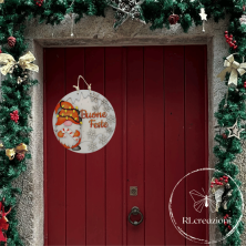 Couronne de Noël Gnome orange