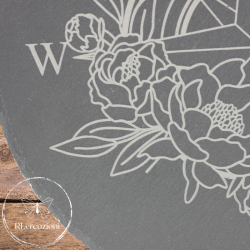 Tagliere in ardesia "rosa dei venti"