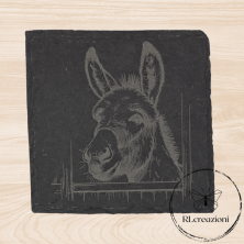 Produits artisanaux. Sous-verre en ardoise gravé au laser. Personnalisé sur demande