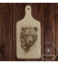 tagliere con incisione laser "Orso". Personalizzato su richiesta