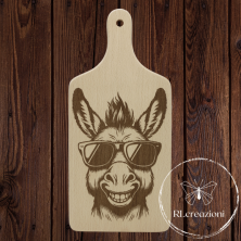 tagliere con incisione laser "asino". Personalizzato su richiesta