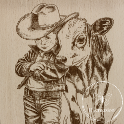 Planche à découper "Cowboy"