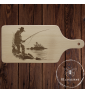 tagliere con incisione laser "Pescatore". Personalizzato su richiesta
