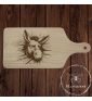 Planche à découper avec gravure laser "âne". Personnalisation sur demande