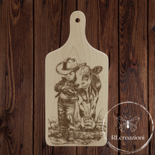 tagliere con incisione laser "Baby Cowboy"". Personalizzato su richiesta